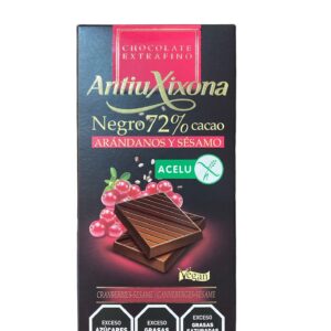 Chocolate Arándanos y sésamo 72% cacao- Antiu xíxona