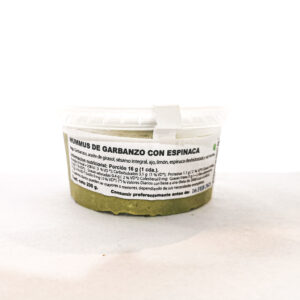 Hummus Garbanzo y espinaca 200g.