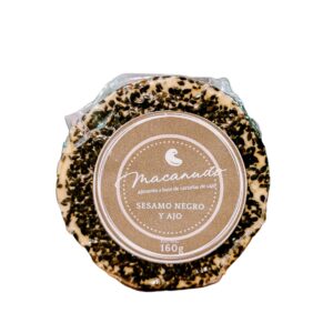 Queso sésamo negro y ajo 160g-Macanudo