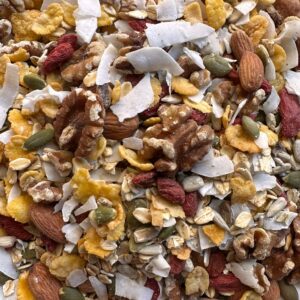 Granola sin miel con bayas.